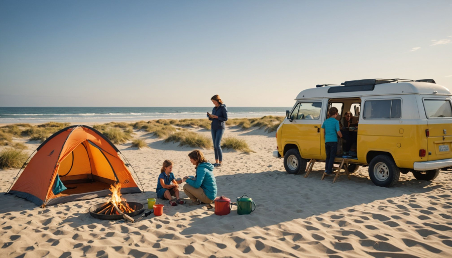 Vacaciones en hendaya en camping junto al oceano